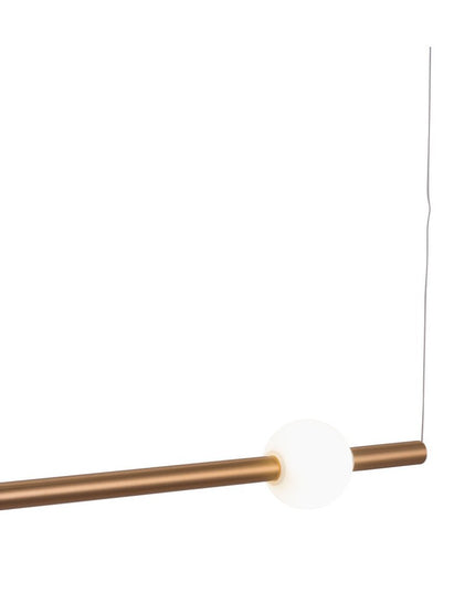 Gold And White Kitchen Island Metal LED Chandelier