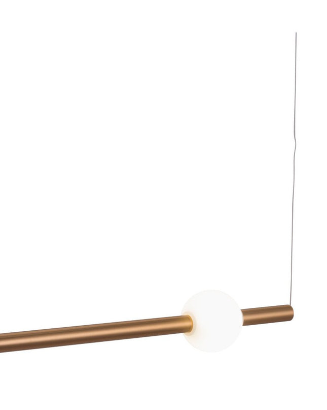 Gold And White Kitchen Island Metal LED Chandelier