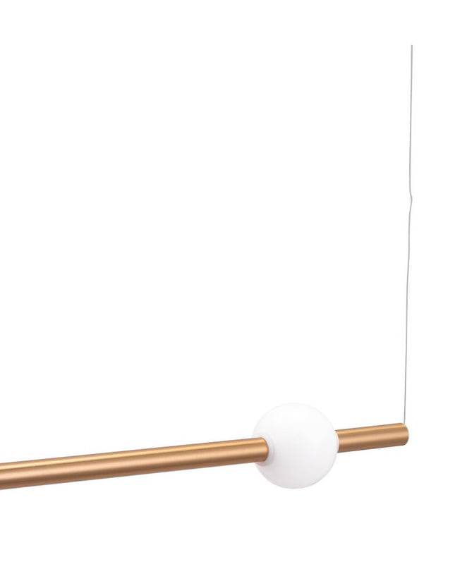 Gold And White Kitchen Island Metal LED Chandelier