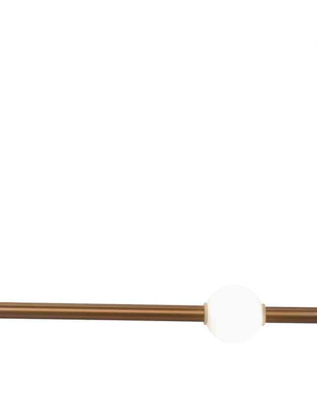 Gold And White Kitchen Island Metal LED Chandelier