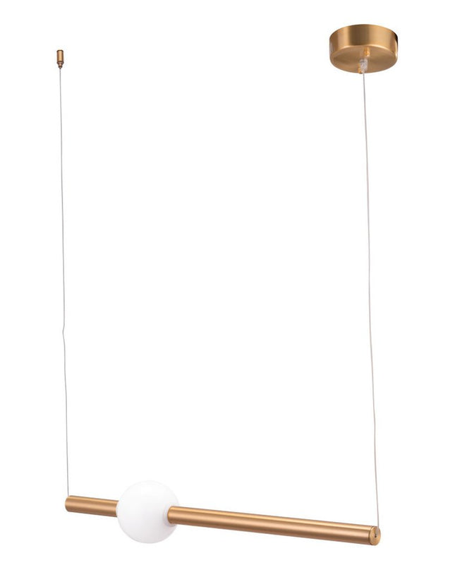 Gold And White Kitchen Island Metal LED Chandelier