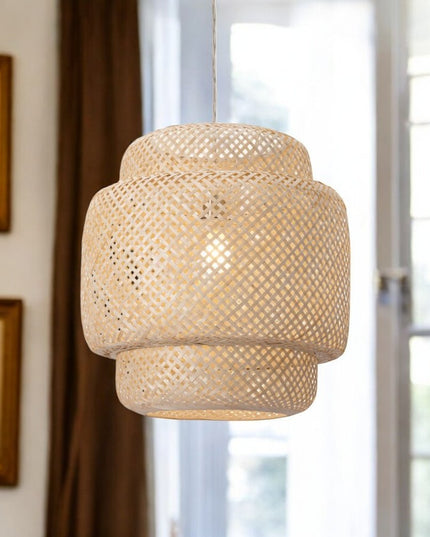 Natural Boho Weave Ceiling Lamp