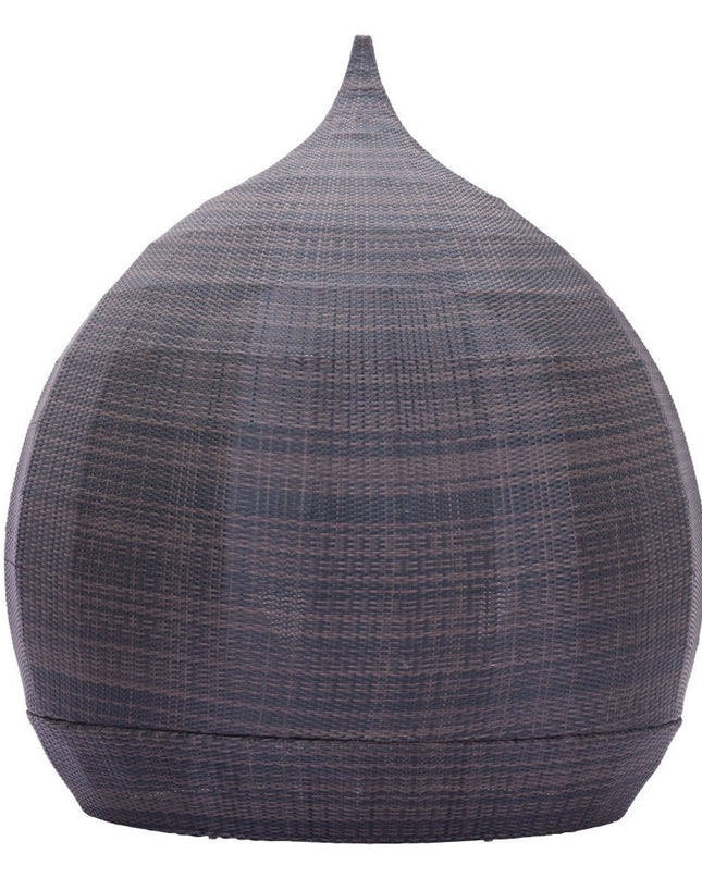 Teardrop Shaped Brown and Beige Daybed