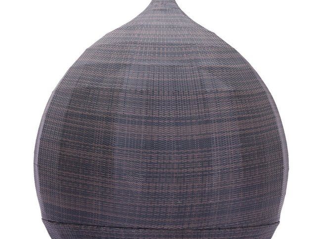 Teardrop Shaped Brown and Beige Daybed