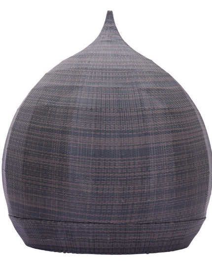 Teardrop Shaped Brown and Beige Daybed