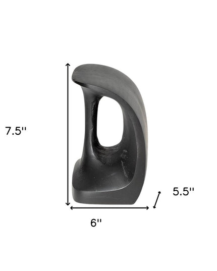 Set of Two 6" Black Metal Decorative Bookends