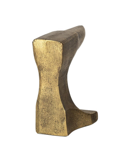 Set of Two 6" Gold Metal Decorative Bookends