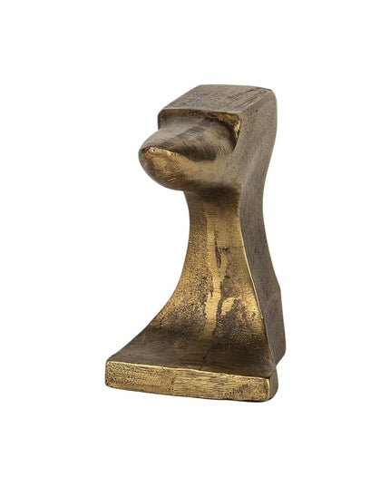 Set of Two 6" Gold Metal Decorative Bookends