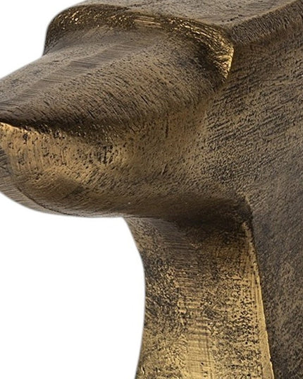 Set of Two 6" Gold Metal Decorative Bookends