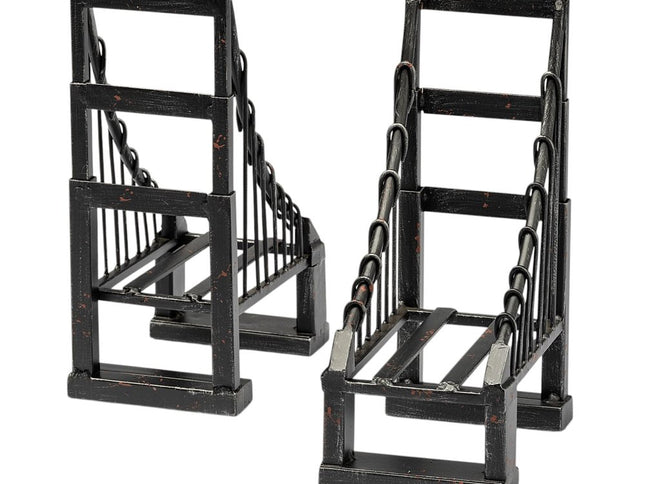 Set of Two 10" Brown Polyresin Decorative Bookends