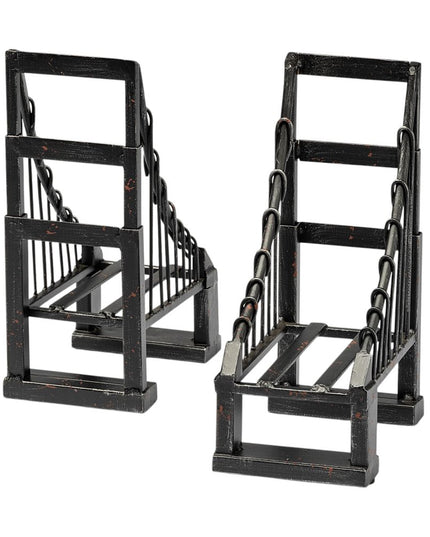 Set of Two 10" Brown Polyresin Decorative Bookends