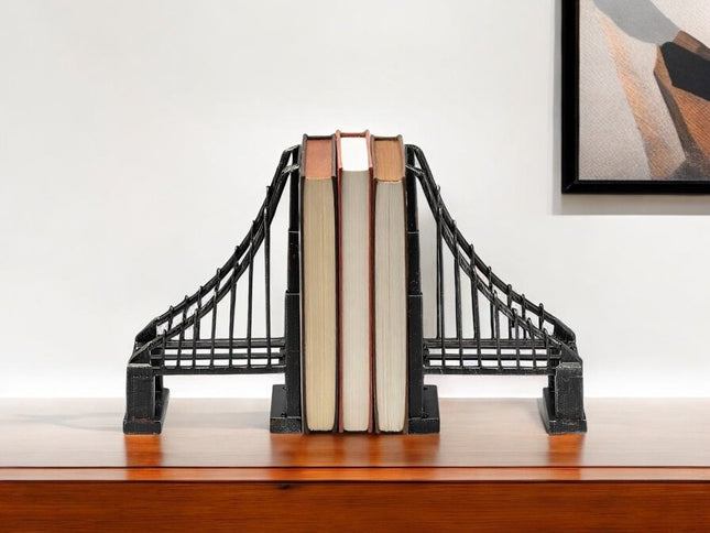 Set of Two 10" Brown Polyresin Decorative Bookends