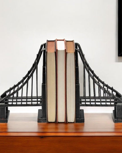 Set of Two 10" Brown Polyresin Decorative Bookends