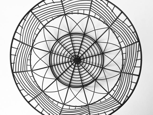 Set of Two Black Metal Tabletop Sculpture