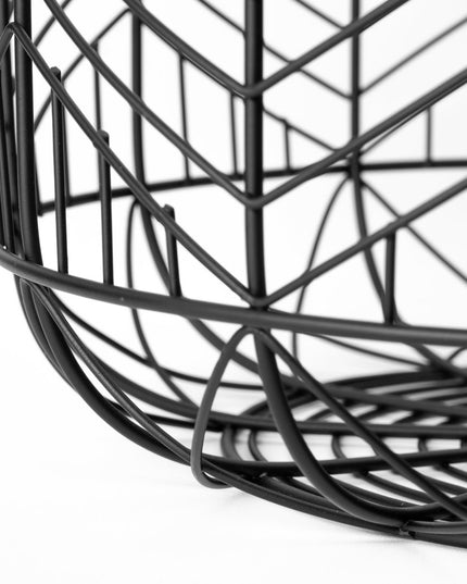 Set of Two Black Metal Tabletop Sculpture