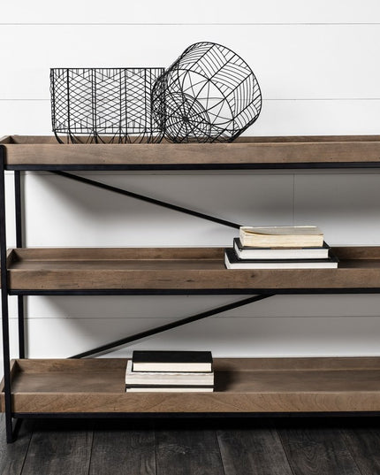 Set of Two Black Metal Tabletop Sculpture