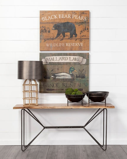 Set of Two Black Metal Decorative Bowl