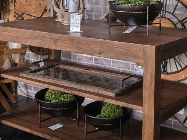 Set of Two Black Metal Decorative Bowl