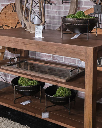 Set of Two Black Metal Decorative Bowl