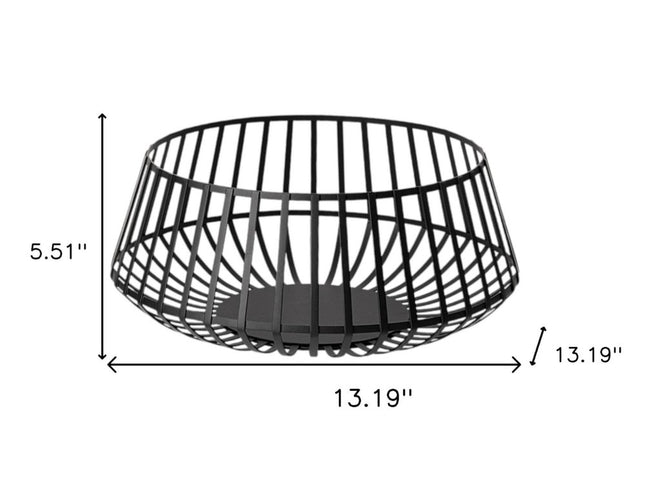 Set of Two Black Metal Decorative Bowl