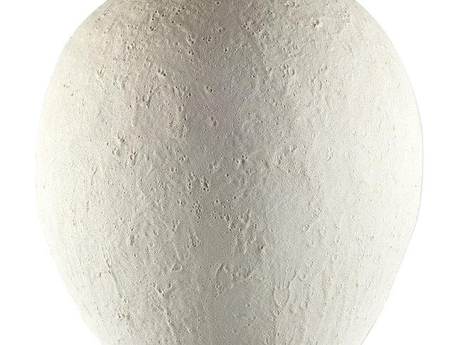 23" White Cylinder Ceramic Floor Vase