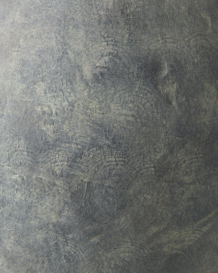 23" Gray Oval Distressed Ceramic Floor Vase