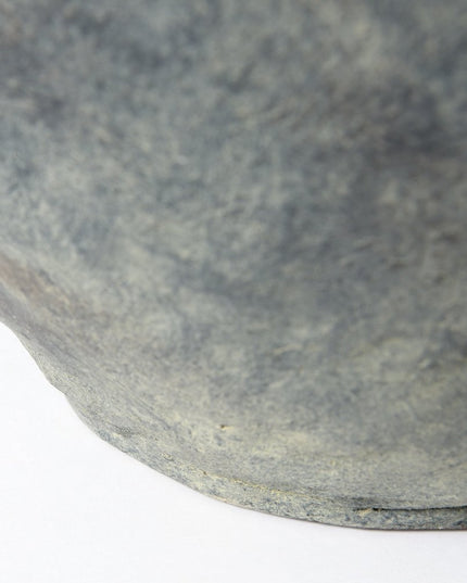 23" Gray Oval Distressed Ceramic Floor Vase