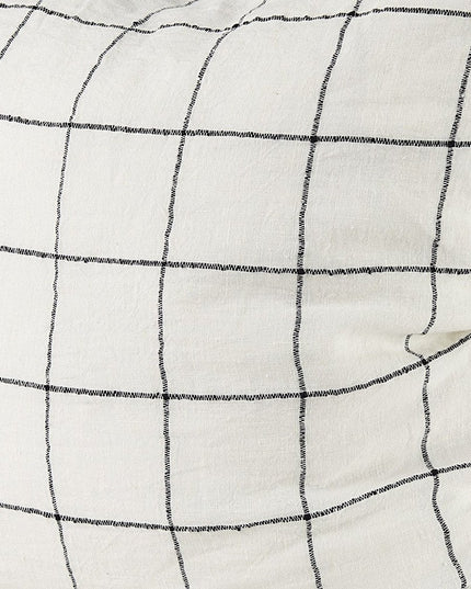 White And Black Grid Square Accent Pillow Cover