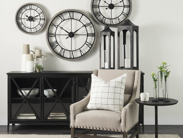 White And Black Grid Square Accent Pillow Cover