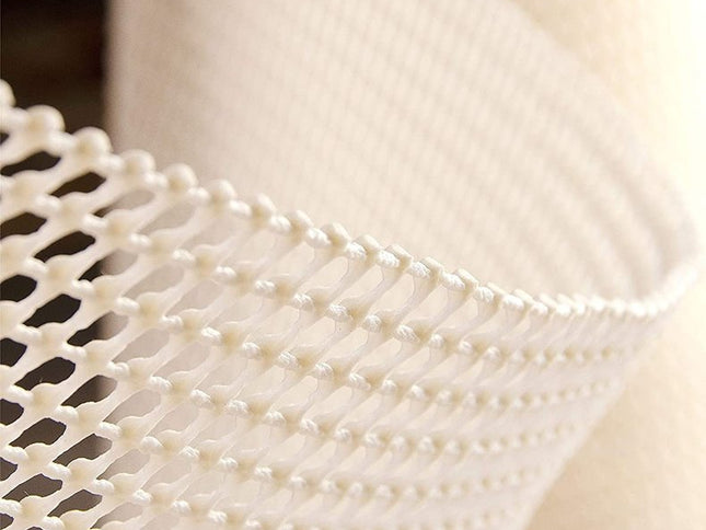 6' x 9' Ivory Striped Weave Non Slip Rug Pad