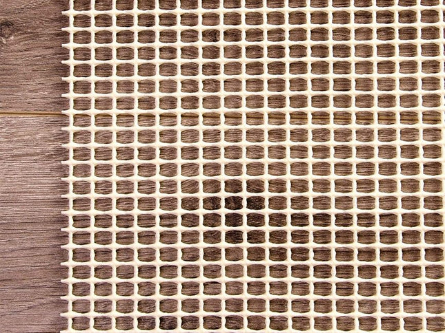 6' x 9' Ivory Striped Weave Non Slip Rug Pad