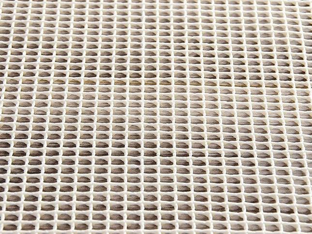 6' x 9' Ivory Striped Weave Non Slip Rug Pad