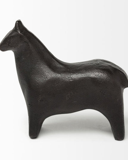 6" Gold Metal Horse Tabletop Sculpture