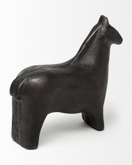 6" Gold Metal Horse Tabletop Sculpture