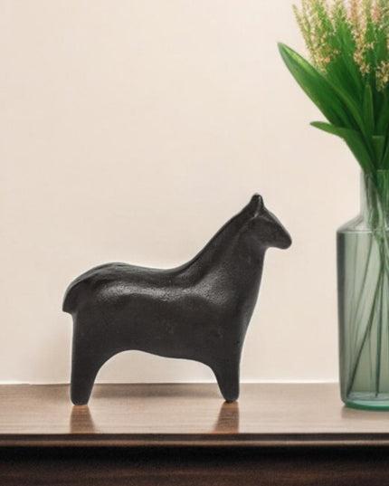 6" Gold Metal Horse Tabletop Sculpture