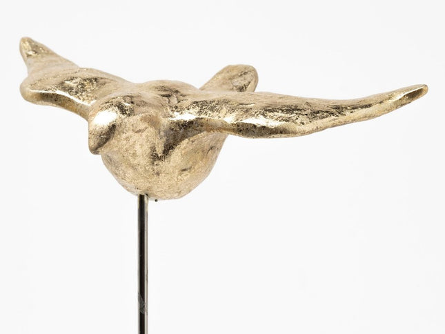 Set Of Three Gold Bird Sculptures