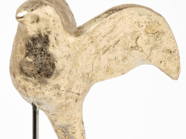 Set Of Three Gold Bird Sculptures