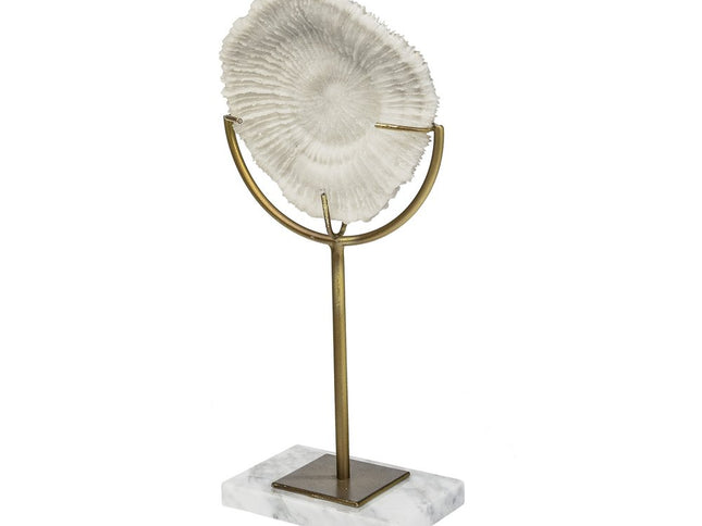 White And Gold Coastal Sculpture