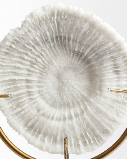 White And Gold Coastal Sculpture