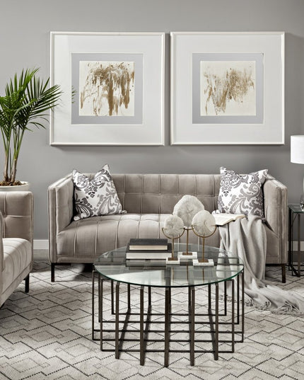 White And Gold Coastal Sculpture