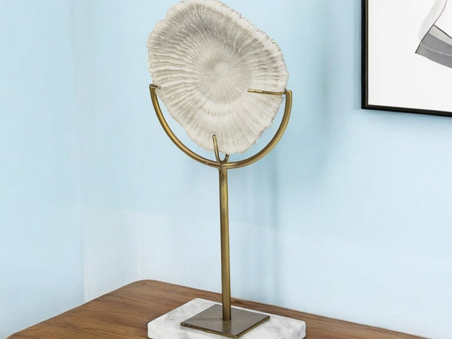 White And Gold Coastal Sculpture