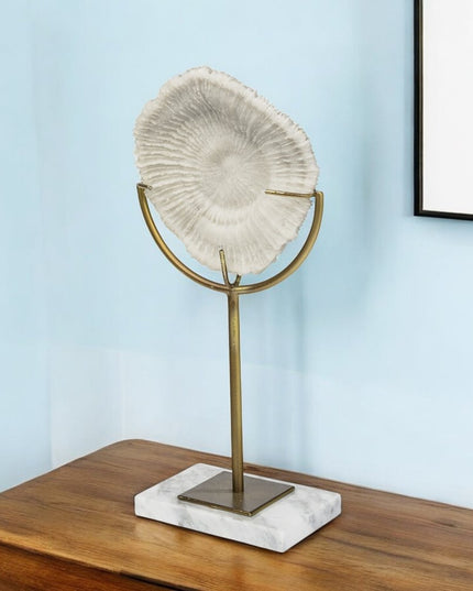 White And Gold Coastal Sculpture