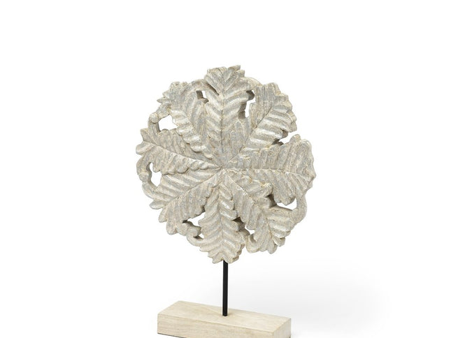 Petite Wood And Metal Floral Decor Piece