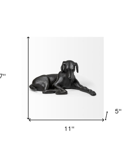 Black Metal Labrador Dog Sculpture
