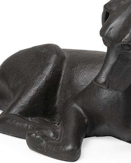 Black Metal Labrador Dog Sculpture