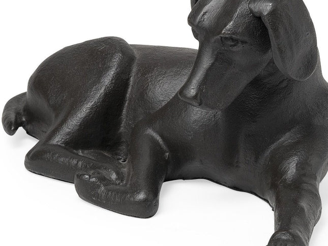 Black Metal Labrador Dog Sculpture