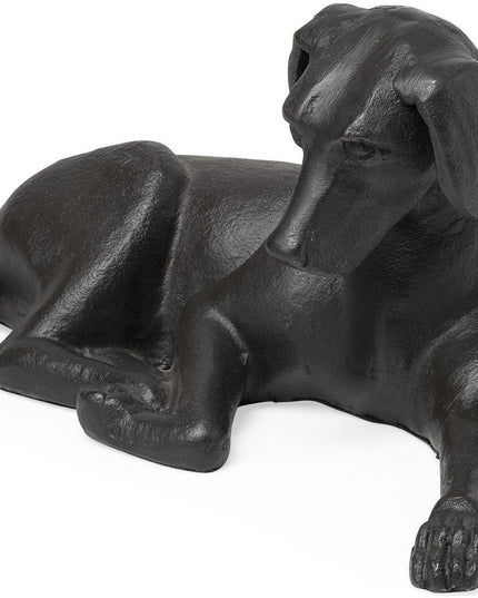 Black Metal Labrador Dog Sculpture