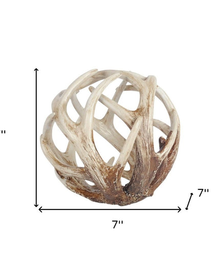 White Resin Antler Shaped Sculpture