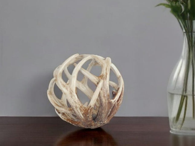 White Resin Antler Shaped Sculpture