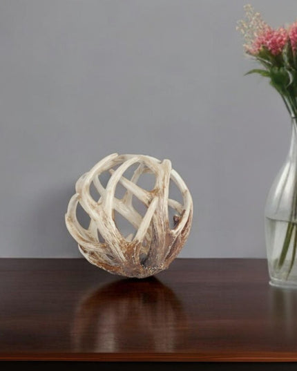 White Resin Antler Shaped Sculpture